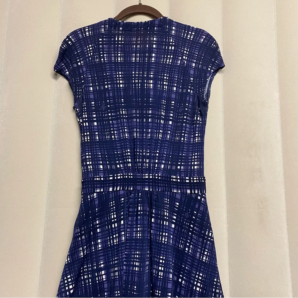 Tory Burch Women’s Clementine Dress XS Plaid Ruffle Designer Luxury Feminine